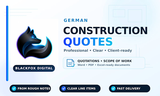 format german construction quotes and scopes of work