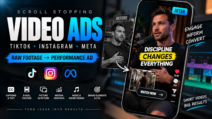 edit high converting tiktok instagram and meta video ads