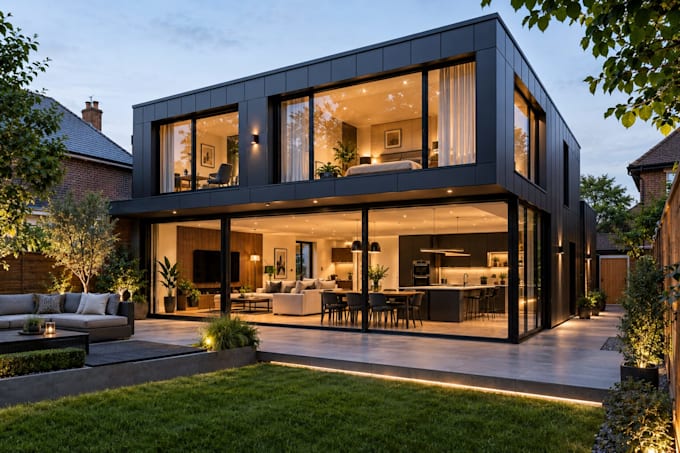 modern two story extensions and rear extension floor plans