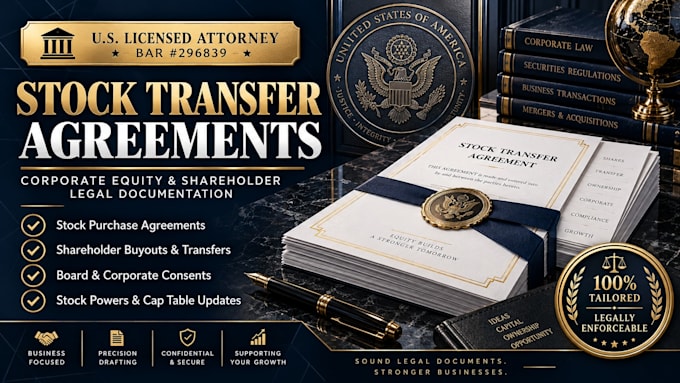 draft US stock transfer agreement and equity contract