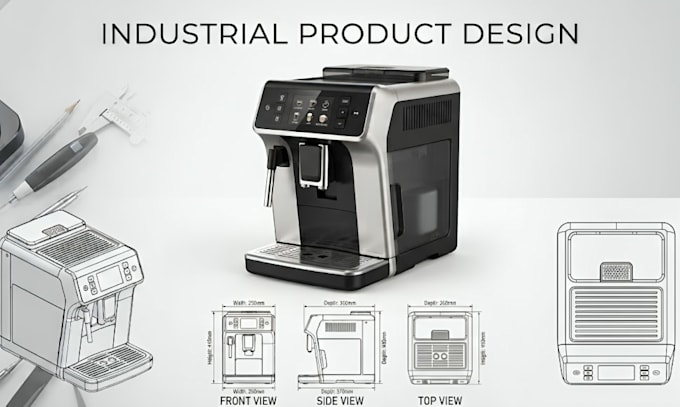 do industrial product design, 3d prototype development and technical drawings