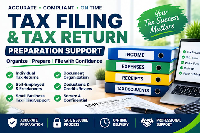 tax document organization and  filing preparation support