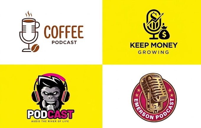design professional podcast logo or cover art