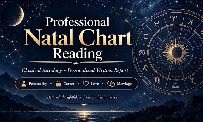 provide a detailed natal chart astrology reading