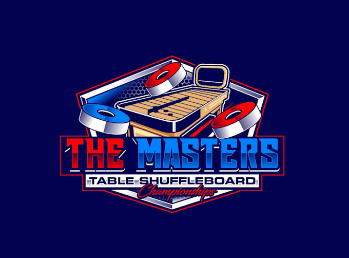 create attractive and imagination shuffleboard logo design