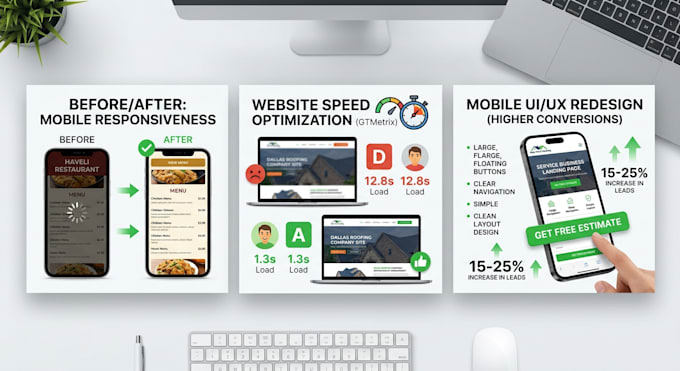 fix mobile responsiveness and speed up your website