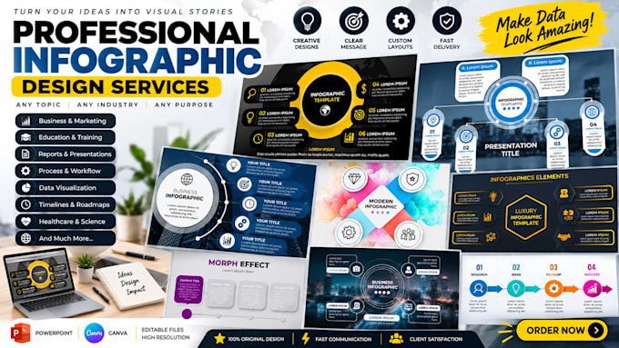 design modern professional infographics for any purpose