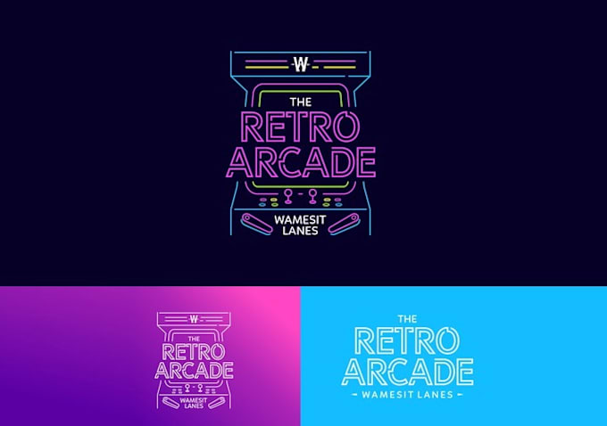 design retro arcade logo