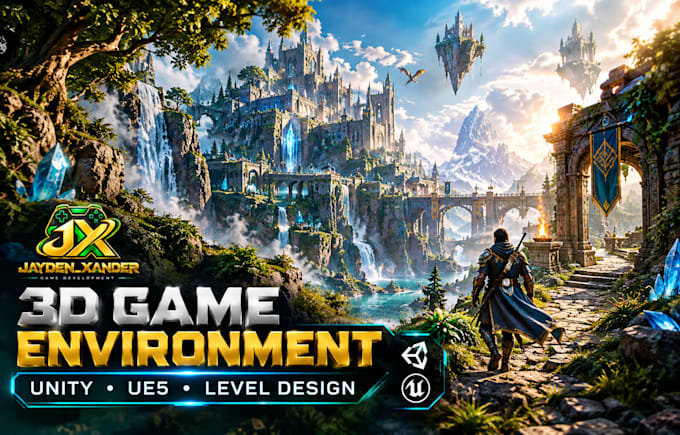 design 3d game environment and level design in unity