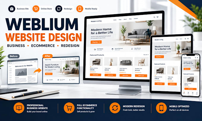 weblium business website ecommerce store redesign weblium website expert