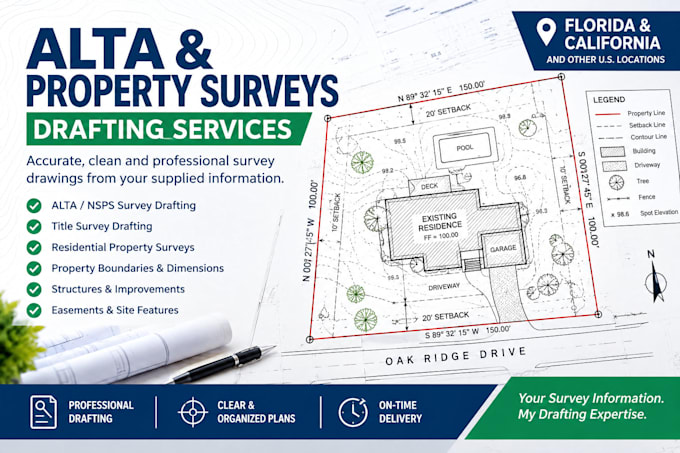 draft alta, nsps and residential property survey plans