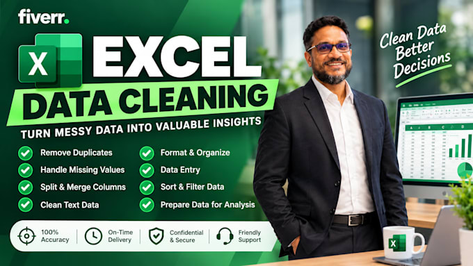 clean, merge, organize and format excel and csv data