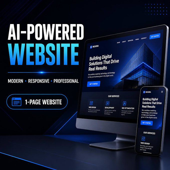 build a modern one page landing page using lovable ai