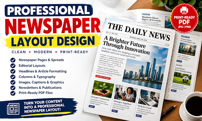 format your newspaper articles into a clean editorial layout