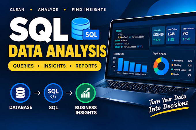 do sql data analysis and provide actionable business insights