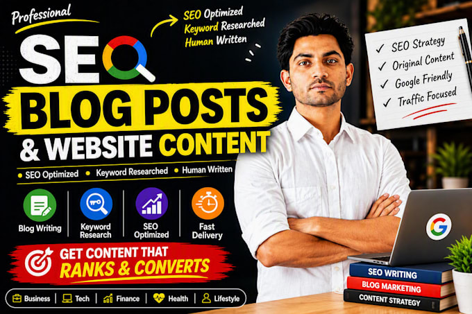 write SEO optimized blog posts and website content
