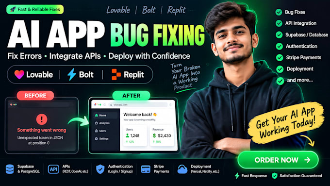 fix bugs in your lovable, bolt or replit ai app