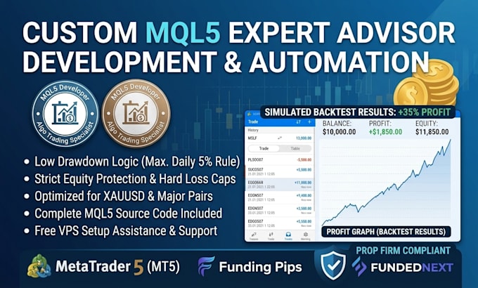 code custom mql5 expert advisor or mt5 indicator