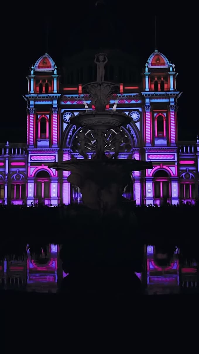vj loop and 3d projection mapping for building,churches events, building facade