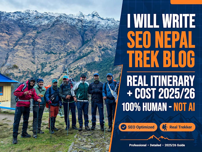 write SEO nepal trek blog with real itinerary and cost
