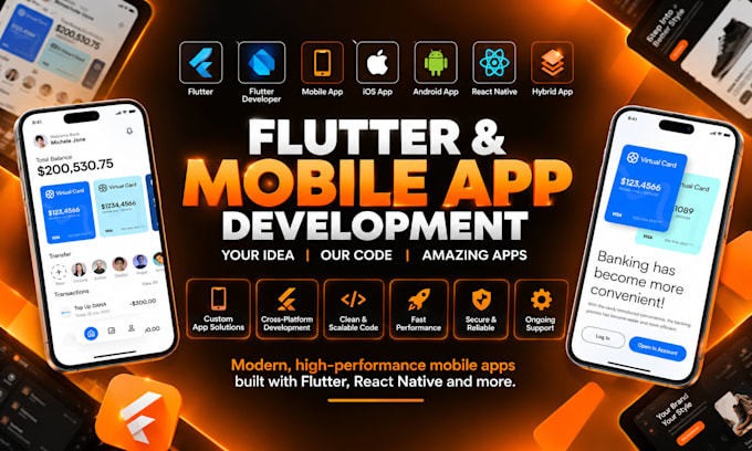 build mobile app flutter app development ios android app flutterflow developer