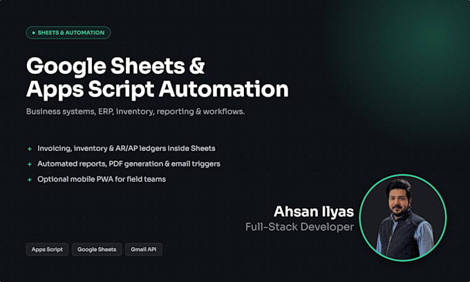 be your google sheets expert for apps script automation and dashboards