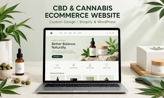 design a cbd hemp cannabis ecommerce website store