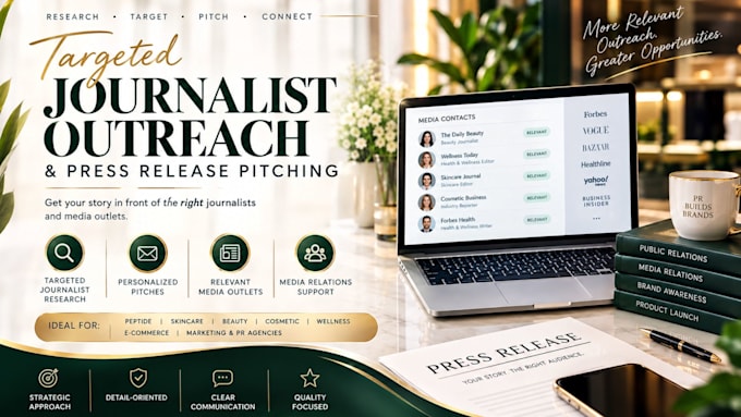 do targeted journalist outreach and press release pitching for media coverage