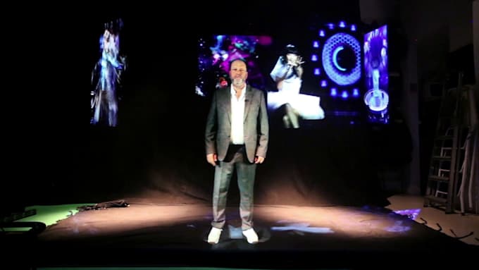 create concert hologram visuals, vj loops and futuristic stage show animations
