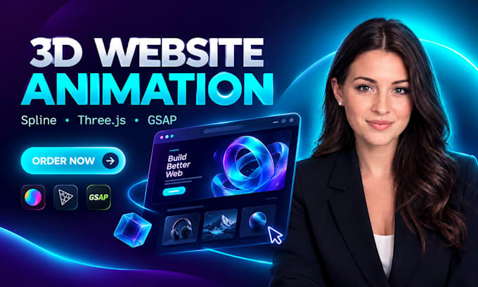 build 3d website animation scrolling animation spine animation 3d animated site