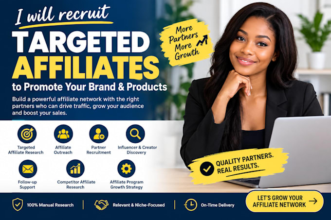 recruit influencers and affiliates for your affiliate program