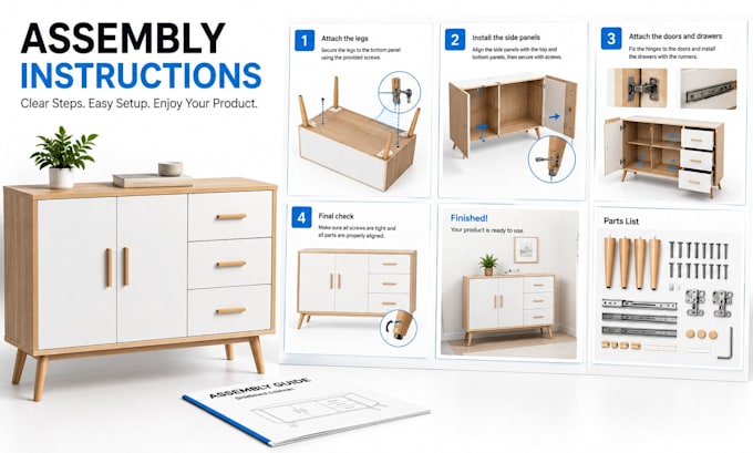 create product manual instruction manual user guide and PDF