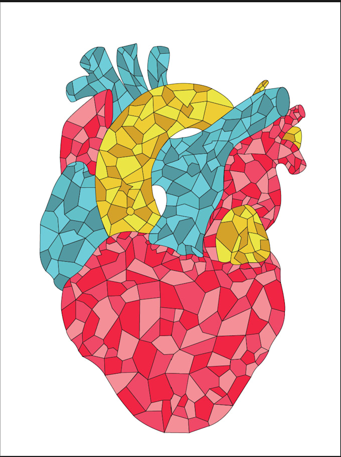 create a custom stained glass style illustration