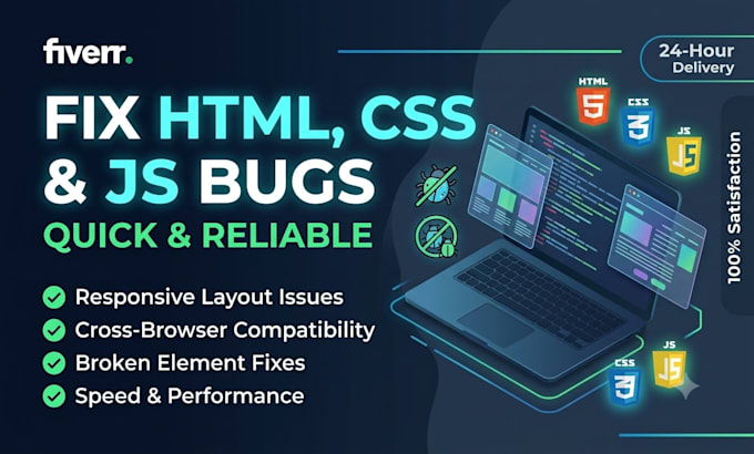 fix html css bugs or convert figma to html website
