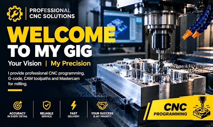 do cnc programming, g code, cam toolpaths and mastercam for milling
