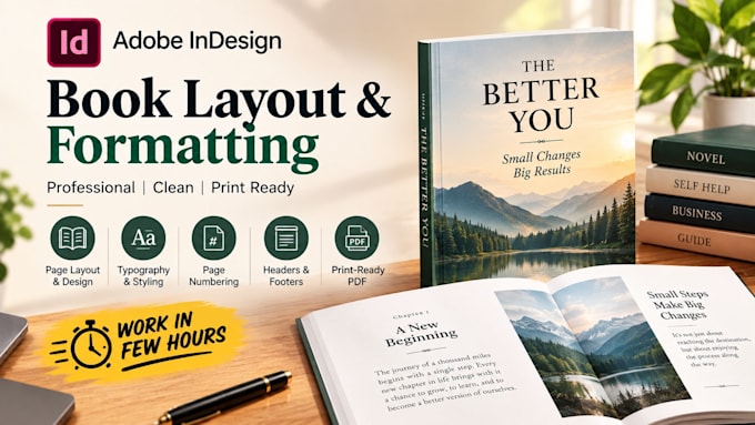 design professional book layout in adobe indesign