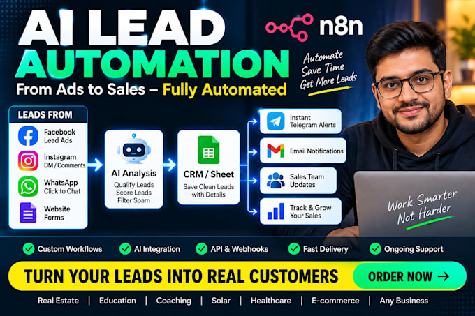 build n8n lead generation and CRM automation workflows