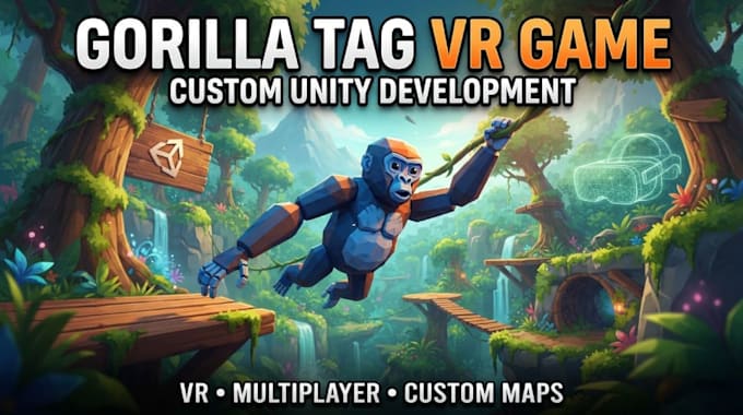 create a custom gorilla tag VR fan game in unity