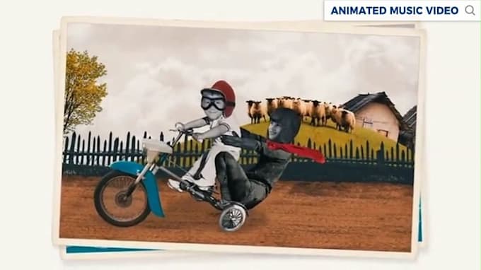 make a mindblowing animated music collage animation, vox style paper video, cgi