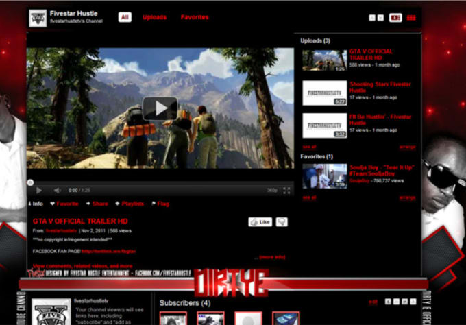 Make you a custom youtube background by Fivestarhustle | Fiverr