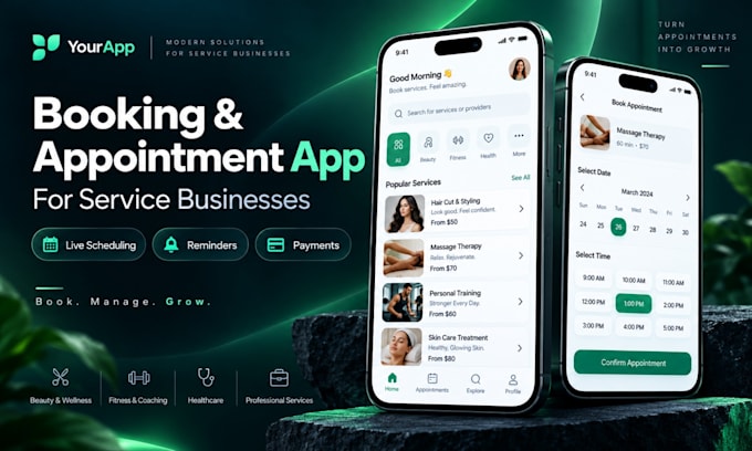 build flutter booking and appointment app for your business