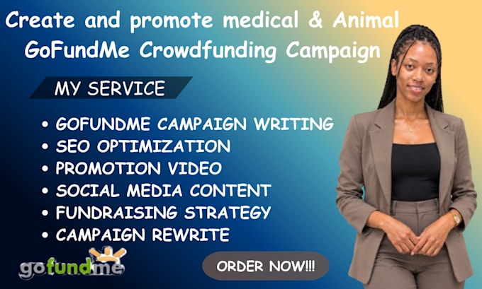 create and promote your animal or medical gofundme crowdfunding campaign