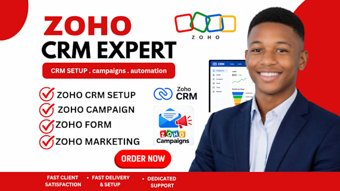 setup zoho CRM, zoho campaigns and business automation