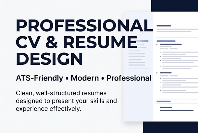 create a professional ats friendly CV resume