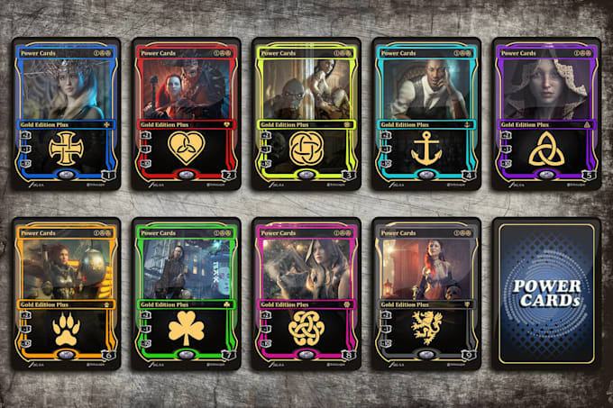 create tcg ccg card template, frame and trading card art