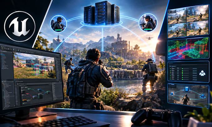 develop ue5 multiplayer replication, networking and dedicated server systems