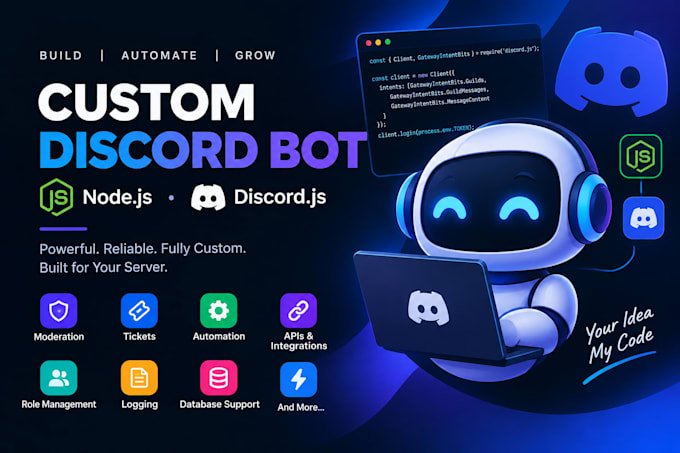 build a custom discord bot using nodejs