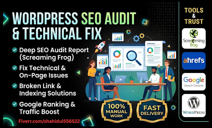 do website SEO audit with screaming frog and fix ranking issues