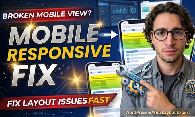 fix wordpress mobile responsive issues, elementor problems and custom CSS layout