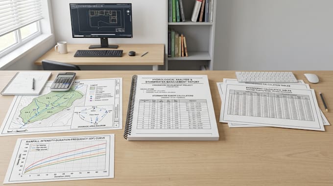 provide hydrology analysis report and stormwater calcs